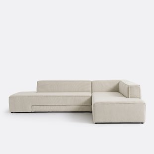 Omvormbare hoekbank in ribfluweel, Ginosa