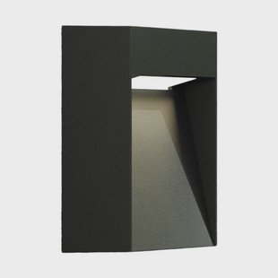 Bene LED BuitenWandlamp Dark Grey Dijora Lucande - Modern - Metaal - Hoekig