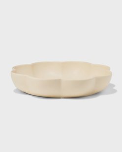 HEMA Schaal ⌀30x6cm keramiek bloemvorm zand (zand)