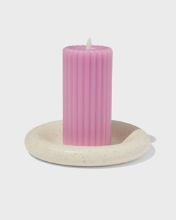 HEMA Kaarsonderzetter ⌀20cm keramiek wit (wit)