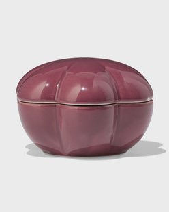 HEMA Opbergbakje 12x11x7.5cm keramiek bloemvorm paars (donkerpaars)