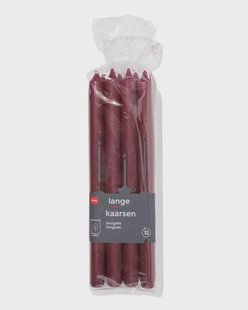 HEMA Lange huishoudkaarsen Ø2.2x29 - 12 stuks aubergine (aubergine)
