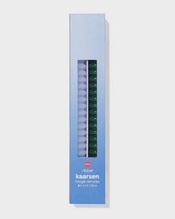 HEMA Huishoudkaarsen ⌀2.2x25cm ribbel blauw - 2 stuks (blauw)