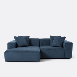 Linker hoekbank, ribfluweel, Liora