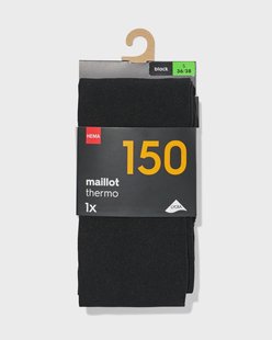 HEMA Dames thermo maillot 150denier zwart (zwart)