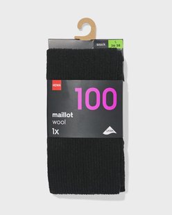 HEMA Dames maillot 100denier wol zwart (zwart)