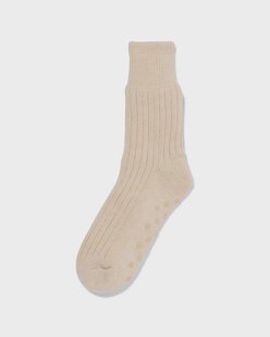 HEMA Dames huissokken fleece rib beige (beige)