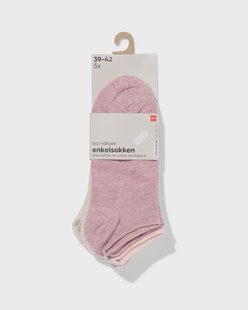 HEMA Dames enkelsokken melange - 5 paar lichtpaars (lichtpaars)