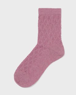 HEMA Damessokken ajour lichtpaars (lichtpaars)
