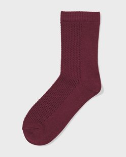 HEMA Damessokken ajour donkerrood (donkerrood)