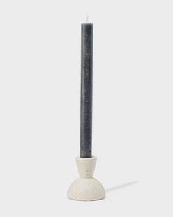 HEMA Kandelaar 7.8x7.7cm keramiek retro spikkels (wit)