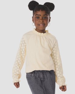 HEMA Kindertop broderie ecru (ecru)