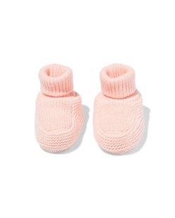 HEMA Newborn sloffen gebreid roze (roze)
