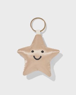 HEMA Sleutelhanger 7x6cm ster met gezichtje goud