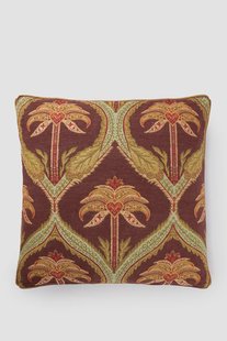 Donkerpaars kussen met palmbomen