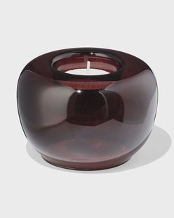 HEMA Theelichthouder glas retro bruin (bruin)