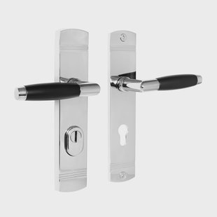 De Oude Deurklink Retro buitendeurbeslag klink/klink PC72 glanzend nikkel