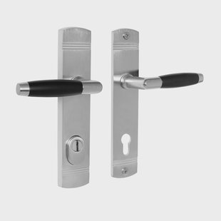 De Oude Deurklink Retro buitendeurbeslag klink/klink PC92 mat nikkel