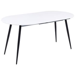 Beliani-EFTALIA -Uitschuifbare eettafel-Wit-120|160 x 80 cm-MDF