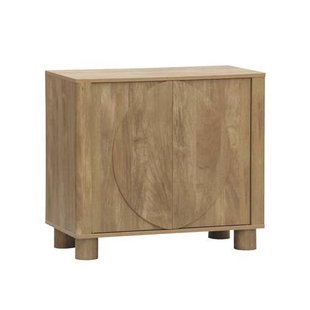 sweeek - Exotisch dressoir met houteffect van mangohout 2 deuren 80 cm