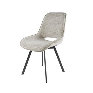 Giga Meubel - Eetkamerstoel Zand Stof - Swivel Rich - Set van 4
