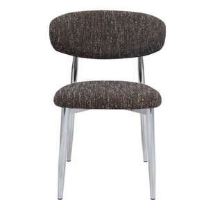 DÉJA Living - Eetkamerstoel Donkerbruin|Chrome - Skara - Set van 2