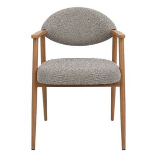 DÉJA Living - Eetkamerstoel Taupe|Naturel - Karup - Set van 2