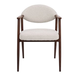 DÉJA Living - Eetkamerstoel Beige|Walnoot - Karup - Set van 2