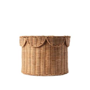 Sissy-Boy Bruine rotan mand ruffle medium