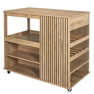 MISOU Klaus Keukeneiland met Lades Opbergkast op Wieltjes Werkblad...