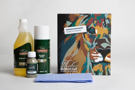 Onderhoudsset Eiken Forzalaqua Schuurspons, Doek & Olie Oyster