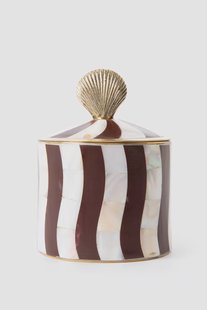 Donkerrood gestreept doosje