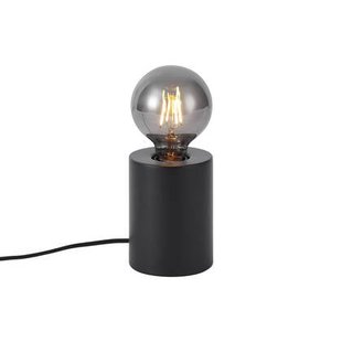QAZQA Moderne tafellamp zwart 13cm - Cylinder