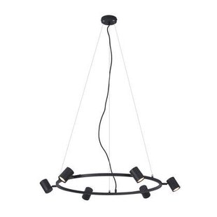 QAZQA Moderne hanglamp zwart 6-lichts - Jeana Circle