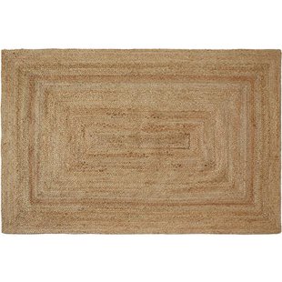tectake® Handgeweven vloerkleed Glim van jute, boho-stijl 160 x 230 cm