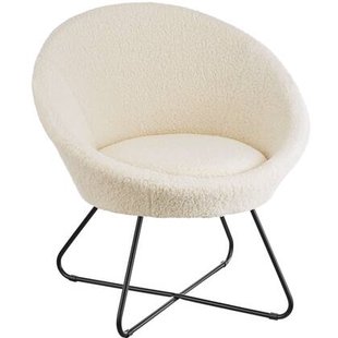 tectake® Loungestoel Centera, gestoffeerd, rond