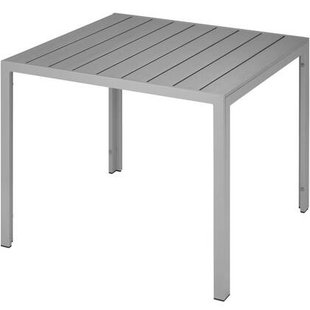 tectake® Aluminium tuintafel, in hoogte verstelbare poten 90x90x74,5cm