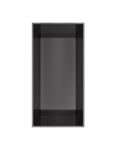 Hotbath &MORE Inbouwnis 30x15x10cm frameless Geborsteld Gunmetal PVD