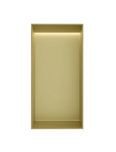 Hotbath &MORE Inbouwnis 30x15x10cm frameless + LED Geborsteld Messing PVD