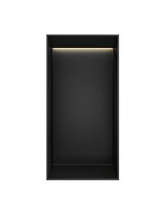 Hotbath &MORE Inbouwnis 30x15x10cm frameless + LED Geborsteld Zwart PVD