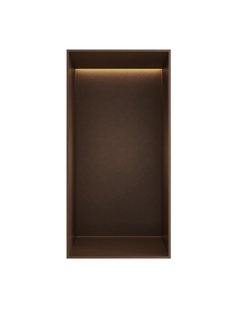 Hotbath &MORE Inbouwnis 30x15x10cm frameless + LED Tuscan Bronze