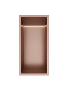 Hotbath &MORE Inbouwnis 30x15x10cm met LED IP44 Geborsteld Koper PVD