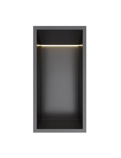 Hotbath &MORE Inbouwnis 30x15x10cm met LED IP44 Geborsteld Zwart PVD