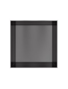 Hotbath &MORE Inbouwnis 30x30x10cm frameless Geborsteld Gunmetal PVD