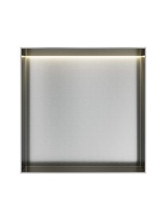 Hotbath &MORE Inbouwnis 30x30x10cm frameless + LED RVS 316
