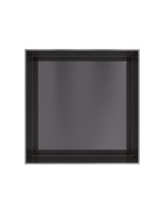 Hotbath &MORE Inbouwnis 30x30x10cm frameless Geborsteld Zwart PVD