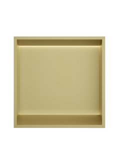 Hotbath &MORE Inbouwnis 30x30x10cm met LED IP44 Geborsteld Messing PVD