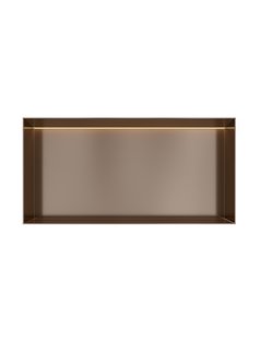 Hotbath &MORE Inbouwnis 30x60x10cm frameless + LED Tuscan Bronze