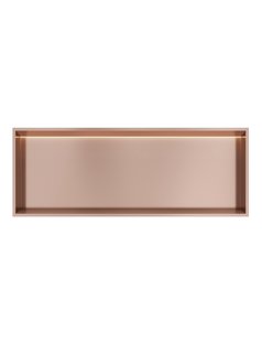 Hotbath &MORE Inbouwnis 30x80x10cm met LED IP44 Geborsteld Koper PVD