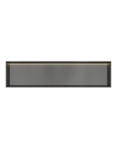 Hotbath &MORE Inbouwnis 30x120x10cm met LED IP44 Geborsteld Gunmetal PVD